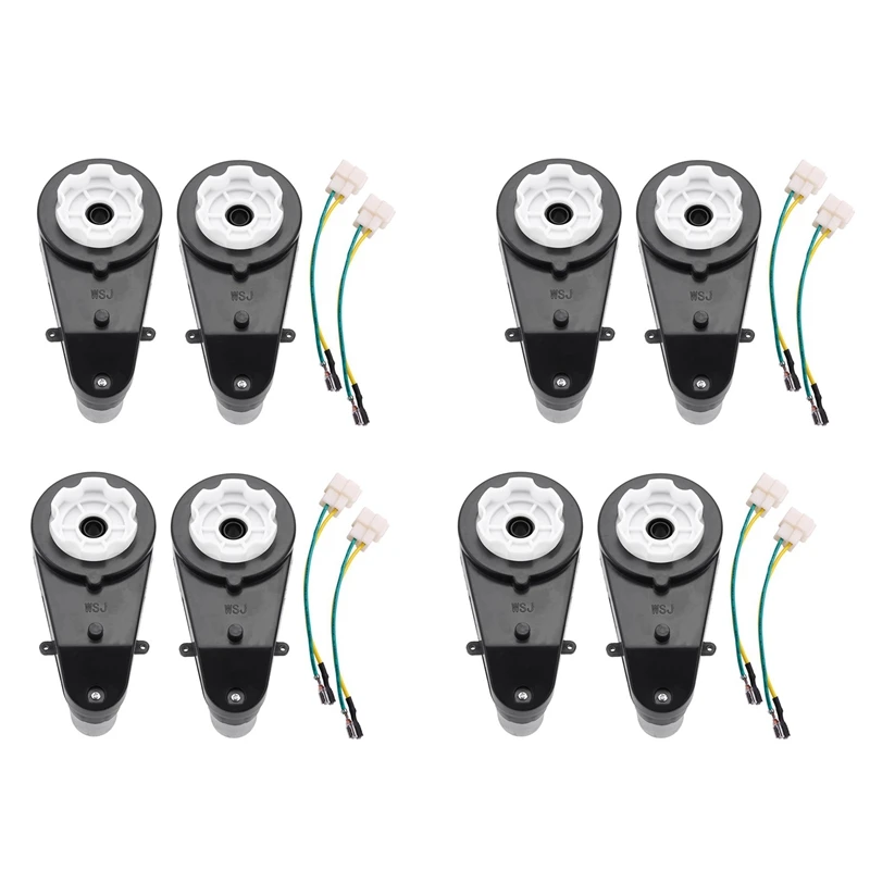 

8 Pcs 550 Universal Children Electric Car Gearbox With Motor, 12Vdc Motor With Gear Box, Kids Ride On Car Baby Car Parts