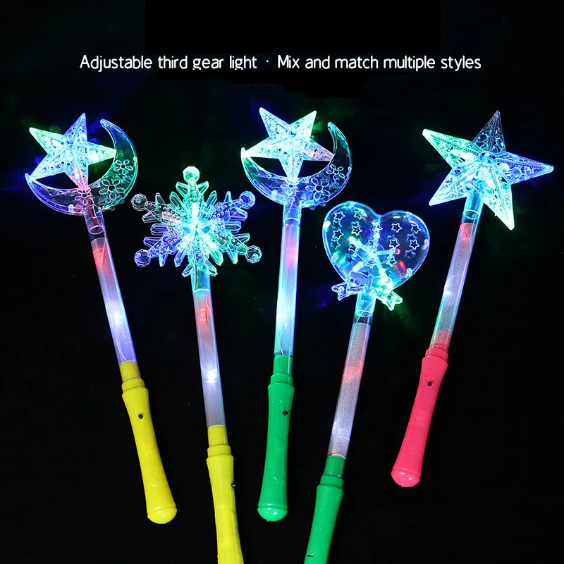 

New Girls Princess Light-emitting Magic Wand LED Flash Crystal Glow Stick Concert Party Props Creative Light-emitting Toys