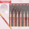 6Pcs Transparent French Stripe Liner Kolinsky Brush 3D Tips Manicure Ultra-thin Line Drawing Pen Brushes Painting Nail Art Tools 5