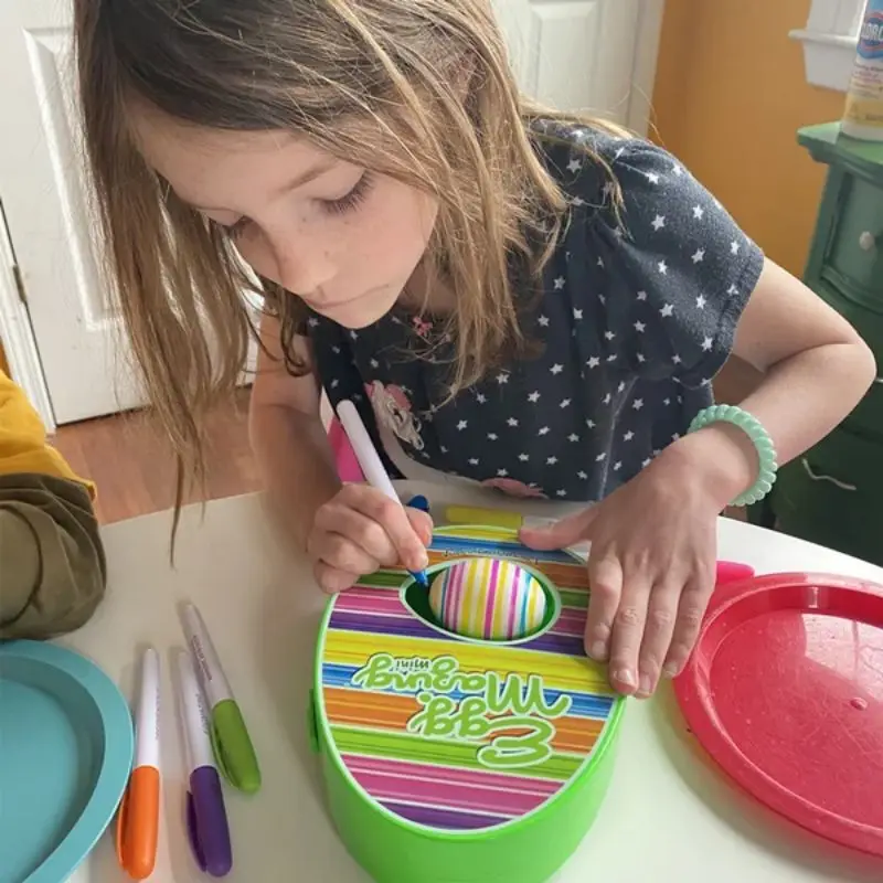 Easter Egg Decorating Kit Diy Graffiti Electric Rotating Machine With Lights Music Painter Rabbit Egg Painting Machine for easter egg decorating kit