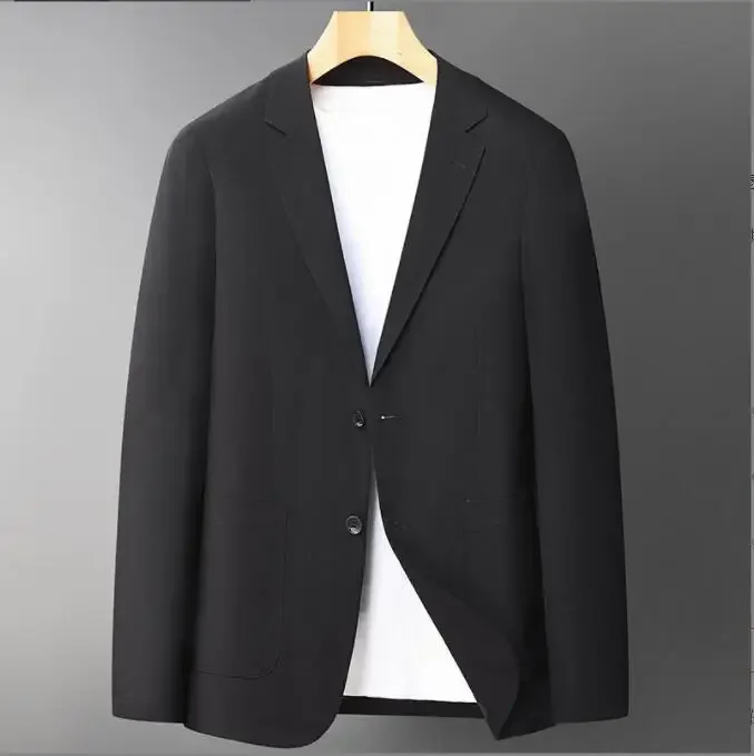 

Новинка 2024, осенний мужской костюм, куртки, приталенные костюмы, мужские Модные Повседневные блейзеры