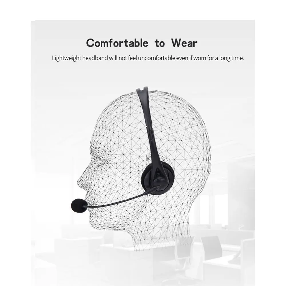 Noise Cancelling Computer Headset - 35mmUSB Wired Stereo for Video Conferencing and Chatting