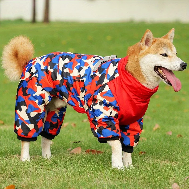 Pet Jacket Pet Clothing Cotton Jacket Dog Four Leg Coat Stormtrooper Coa Warm and Thick Cotton Velvet