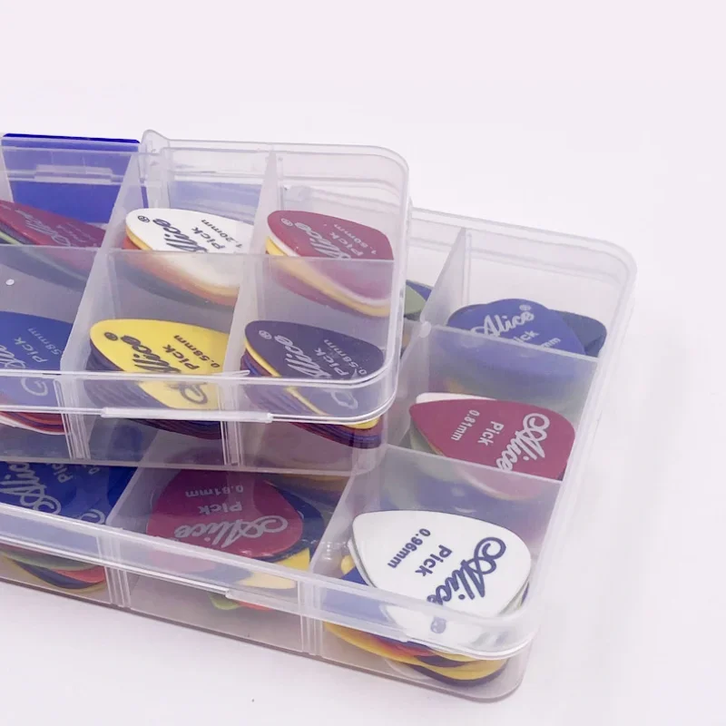 

10/30/50 Pcs Set with Box 0.58-1.5mm Electric Acoustic Guitar Picks Mixed Sized Kit Holder for Wood Plectrum Guitar Bass Ukulele