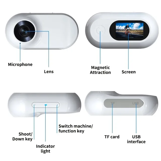 HD 1080P Dog Tracker Collar No WiFi Needed Dog Cat Pet Camera Collar Pet Sport Camera Video Records for Cats Dogs Birthday Gift 6