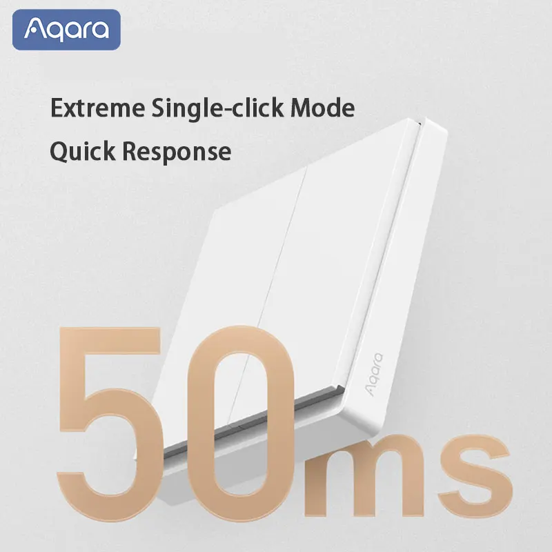 Original Aqara Wall Switch E1 Version Smart Wireless Key Zigbee 3.0 Light Switch Wire With/No Neutral For Xiaomi Home Homekt APP 4