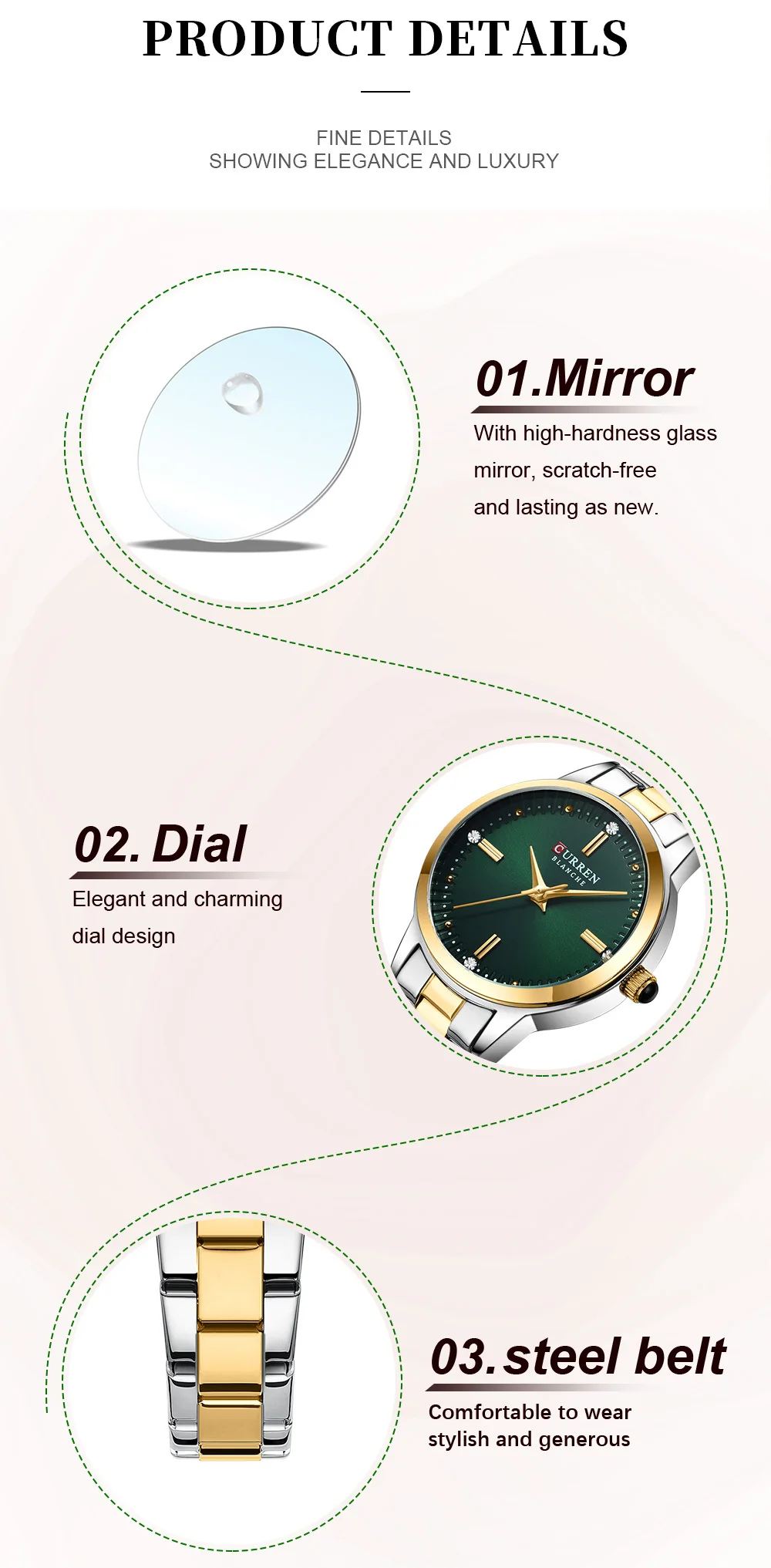 Curren 9094 Women's Watch description image 6