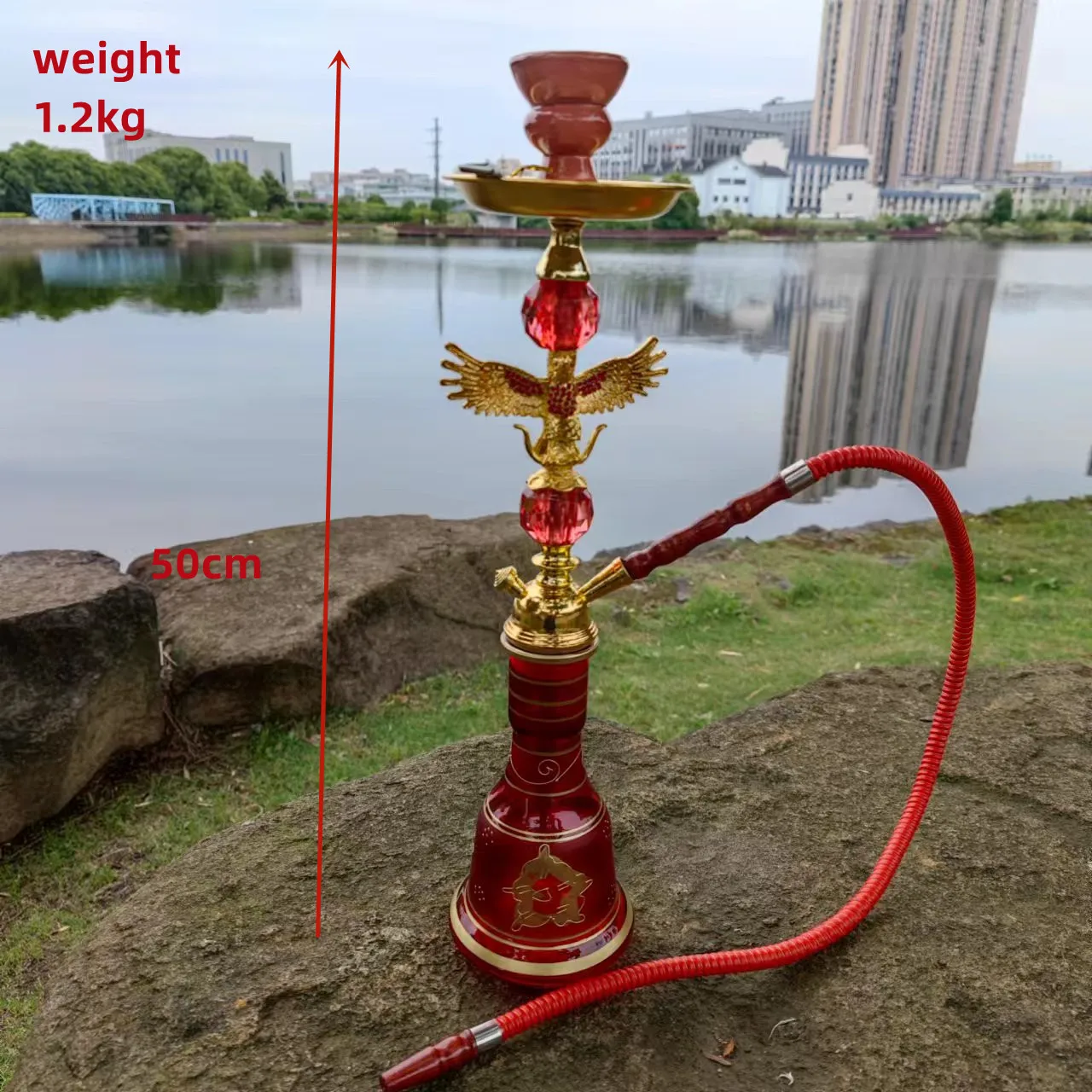 Resin Stainless Steel Hookah Set with Glass Bottle Bongs in Australian
