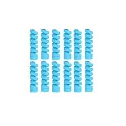 12 - Pack Spiral Cord Protectors for USB and Earphone Cables (Blue - 12pcs)