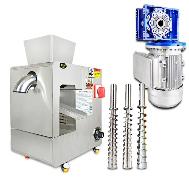 Oil Press Machine Stainless Steel Commercial 1500W Health Home Sunflower Peanut Extractor Soybean Sesame Expeller