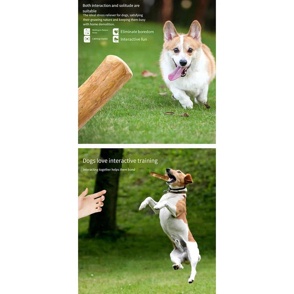 FZCSPEED Coffee Wooden Dog Chew Toy, Dog Wooden Chew Stick, for Tooth Pressure Relief, Pet Toys 3