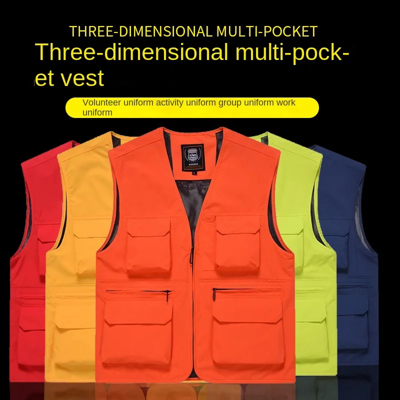 Custom Made Work Vest Multi Pocket Hiking Sleeveless Jacket Men Plus Size Outerwear Golf MAN Fishing Vests Running Hunting Coat