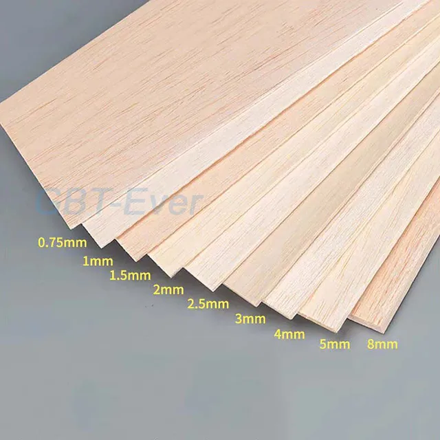 1mm thick Balsa piece light wood sheet corkwood plate balsa wood lightest  wood Manual construction model plane stuff - AliExpress