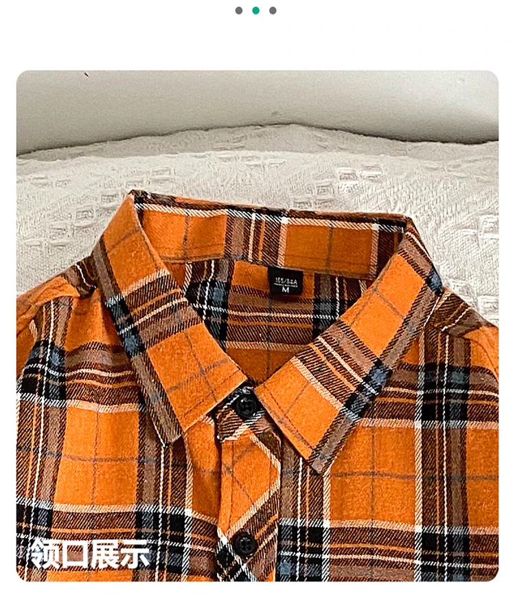 mens short sleeve button down Retro Plaid Blouses Men Spring New High Quality Long Sleeve Cotton Oversized Plaid Shirts Male Hip Hop Flannel Checked Shirts button up short sleeve shirts & tops