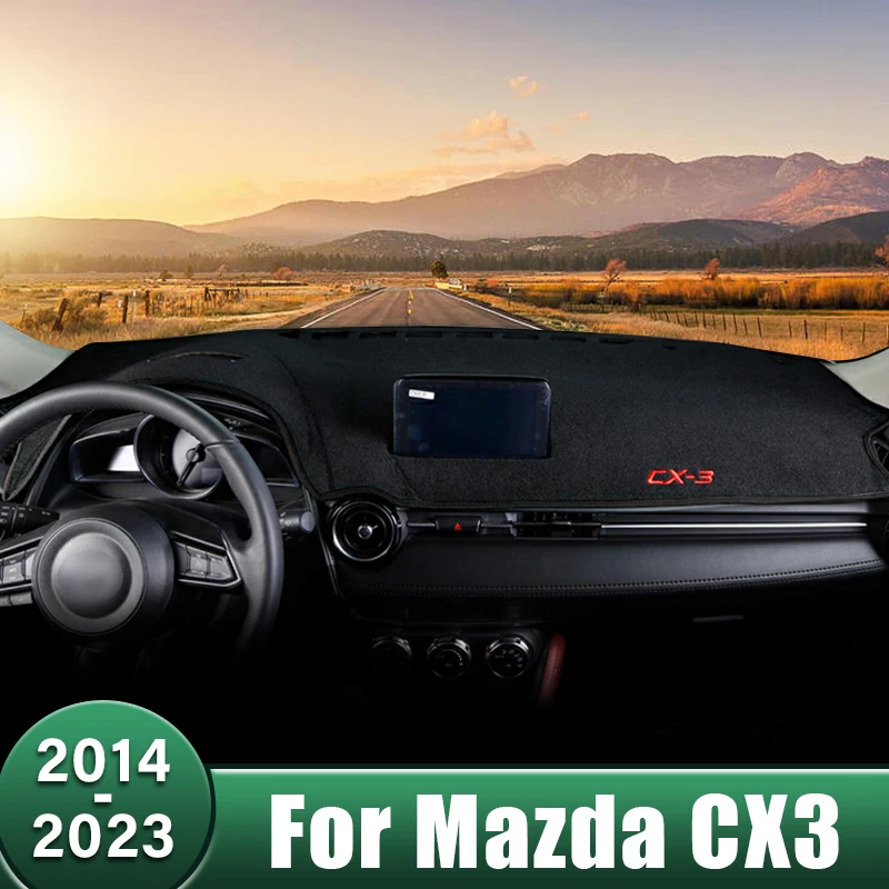 

Car Dashboard Cover Sun Shade Mats Avoid Light Pads Anti-UV Case Accessories For Mazda CX-3 CX 3 CX3 2014-2020 2021 2022 2023