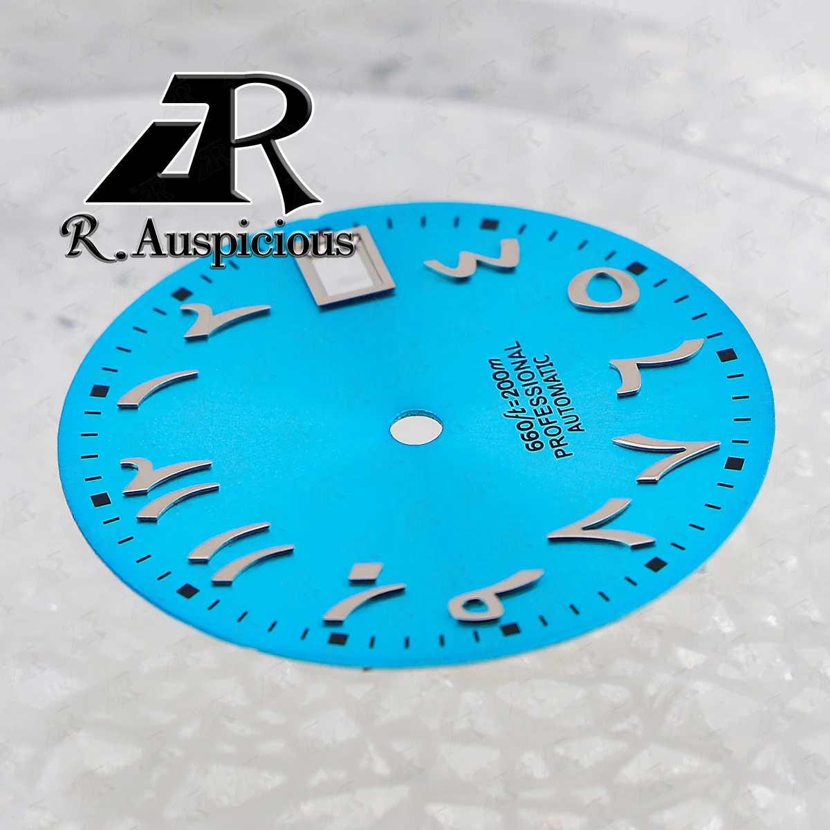 28.5mm Black and White Arabic Math Dial for Watch Repair and Replacement