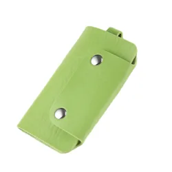 Elegant PU Leather Key Holder and Organizer Wallet (Green)