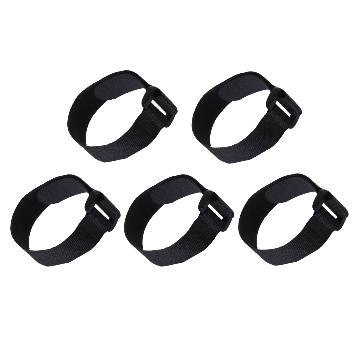 

5pcs 30CM Black Hook and Loop Strap Fastener Paste Style Cable Ties Straps
