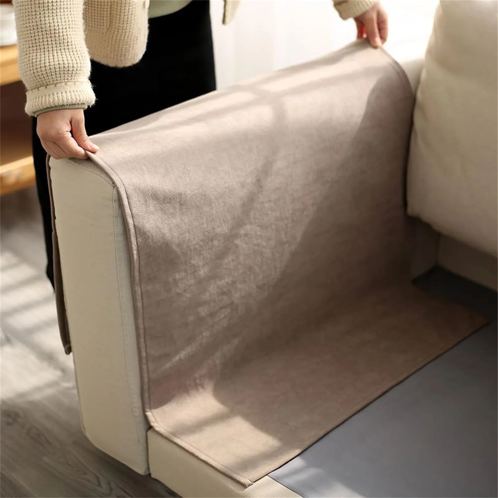 Sofa Armrest Organizer with Pockets Sofa Armchair Storage Bag Non-Slip Hanging Couch Pouch for TV Remote Control Cellphone Bag 4