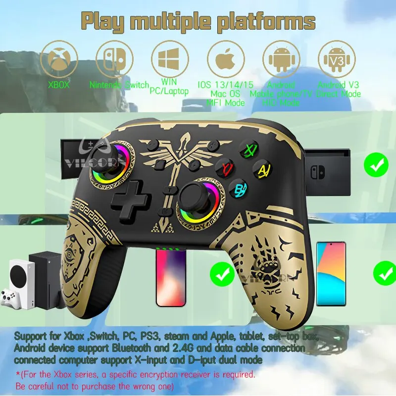 Wireless Gamepad For Pro Switch Elite BT Controller for Nintendo Switch OLED/Lite Joyestick For PC/Steam Deck With 6 Axis