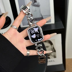 Heart - Shaped Metal Watch Band - Stylish, Durable, and Adjustable (Watch Not Included) - S10 11 42 38 40 41mm (Silvery)