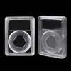 10Pcs Acrylic Coin Display Slab Storage Case Box Box 27mm Diamerter Coin Collection Holder Organizer 1