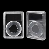 10Pcs Acrylic Coin Display Slab Storage Case Box Box 27mm Diamerter Coin Collection Holder Organizer 1