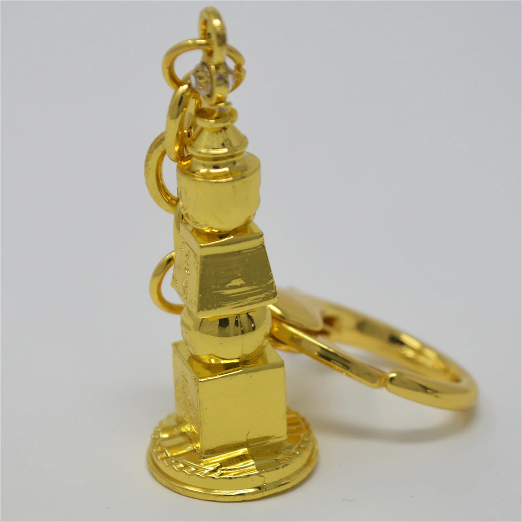 Feng Shui Bejeweled Five Element Pagoda Amulet Keychain 2