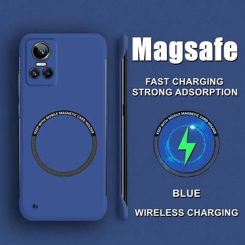 Official Magnetic For Magsafe Wireless Charger Shockproof Case For Realme Gt2 Gt2Pro Neo 3 2 2T Hard Plastic Pc Protection Cover