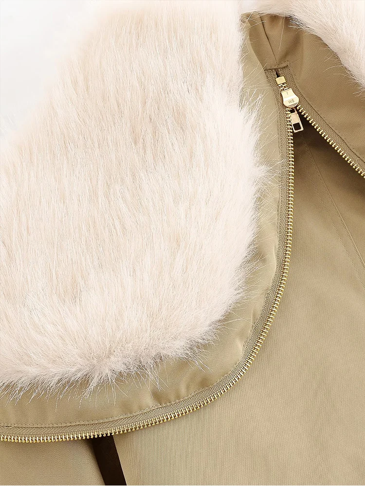 New Women's Thick Warm Parkas Chic Hooded Winter Warm Fashion Casual Zip Up Jacket Coats Female Pocket Street Clothing