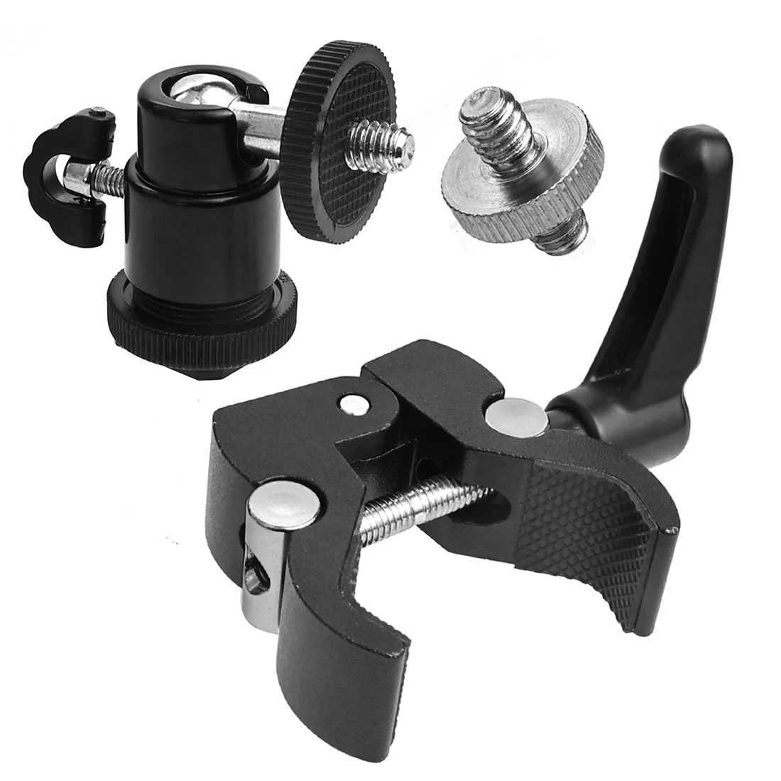Super Clamp Mount Holder with Tripod Ball Head Adapter for Gopro For Insta360 DS