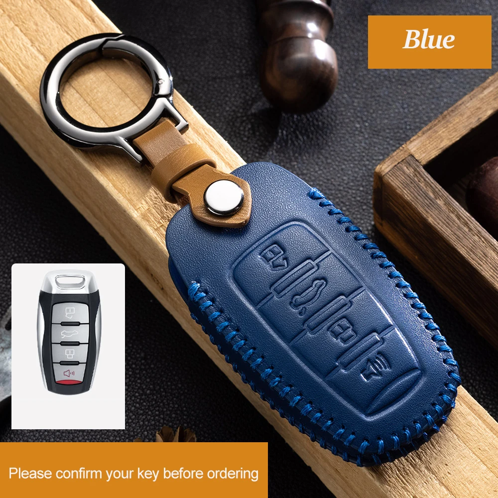 

Genuine Leather Car Key Case Cover Fob Shell for Great Wall Haval/Hover H6 H7 H4 H9 F5 F7 H2S