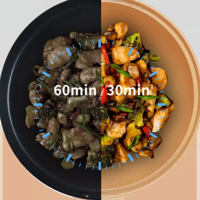 Non-Stick Clay Wok With Steamer Basket Clay Wok Micro-pressure Wok