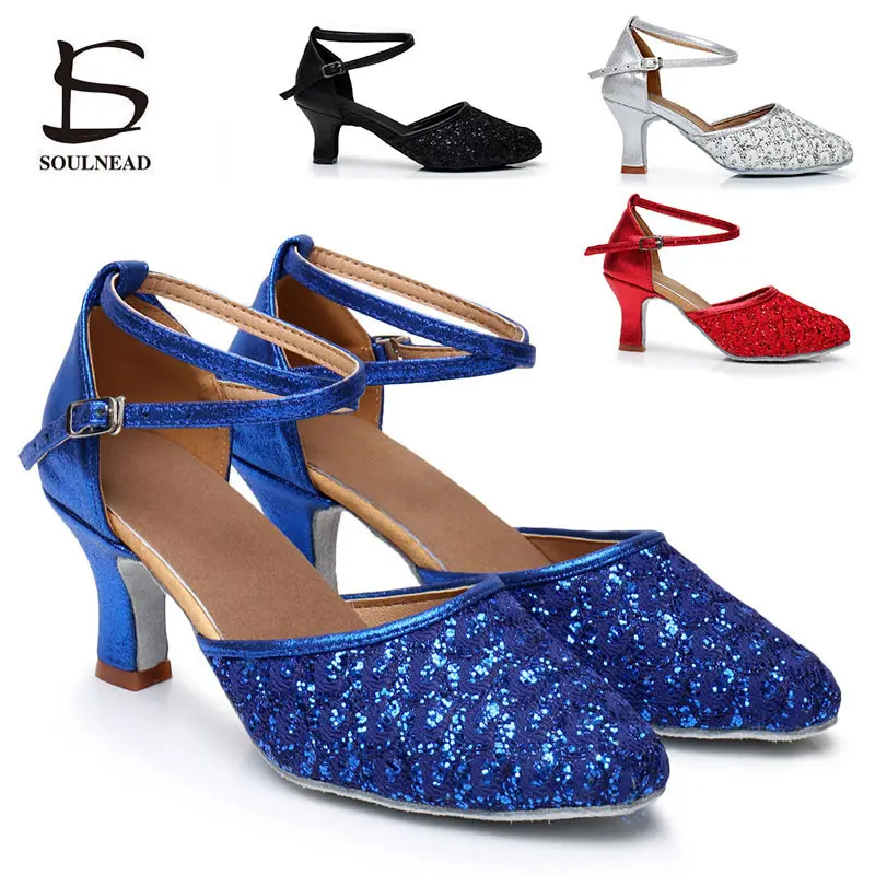 

Latin Dance Shoes Women Salsa Ballroom Tango Dancing Shoes Glitter Ladies Wedding High Heels 5cm 7cm Zapatos Baile Latino Mujer