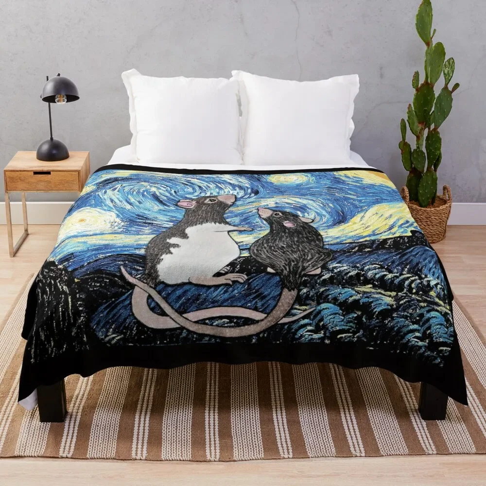 

Version 1 From the Heavens... Came a Rat... Throw Blanket Decorative Sofa Hair Flannel Blankets