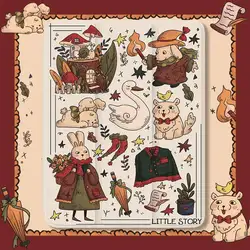 Pencil Holder Cartoon Transparent TPU Soft Tablet Case - A7 Lite 8.7 inch (STPUDM - TD11025)