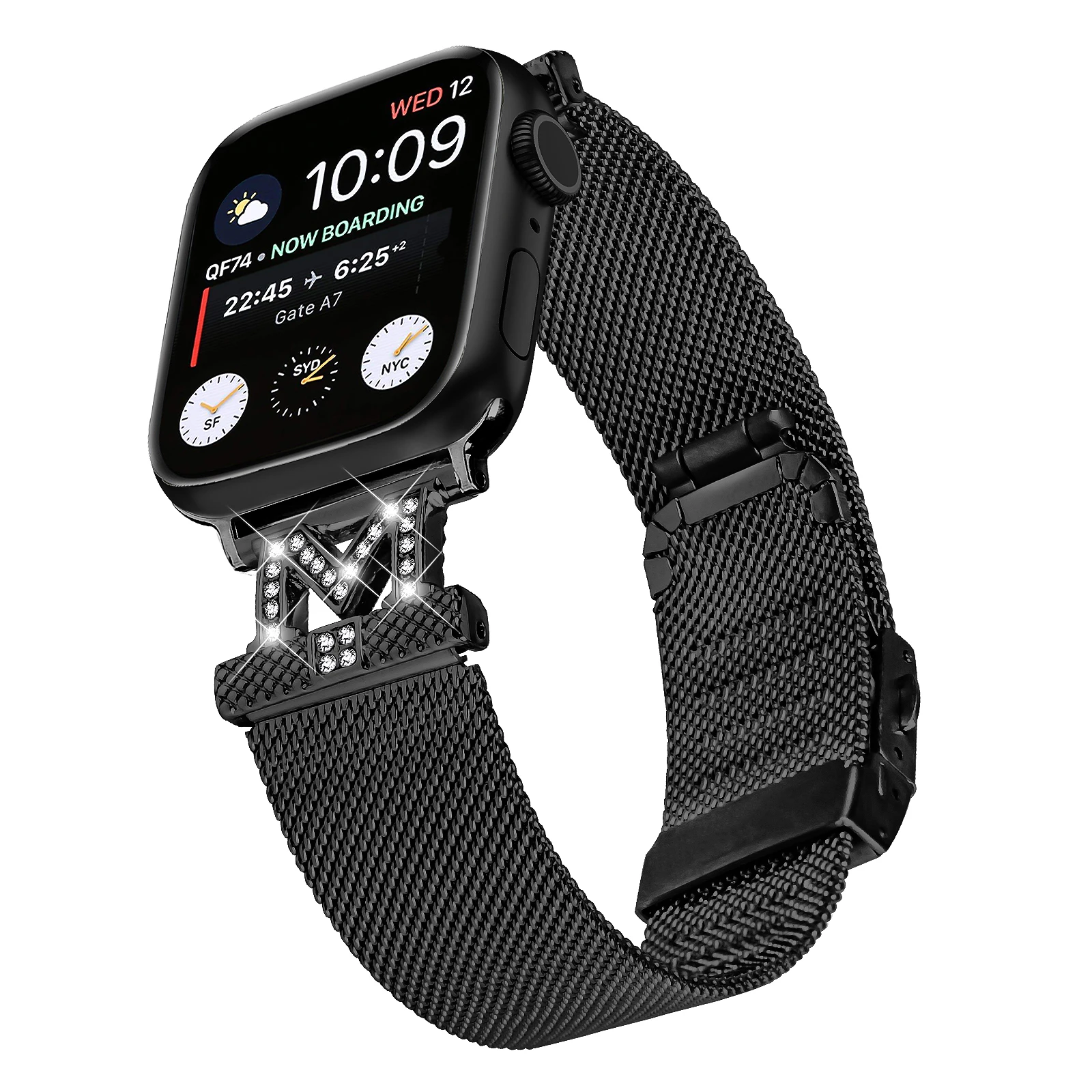 

Ремешок «Миланская петля» для Apple Watch Band 44 мм 40 мм 45 мм 41 мм 42 мм 38 мм, браслет из нержавеющей стали для iWatch series 9 8 7 6 SE Ultra2 49 мм
