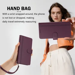 Elegant PU Leather Wallet Flip Phone Case Cover - A36 A37 A56 (Purple)