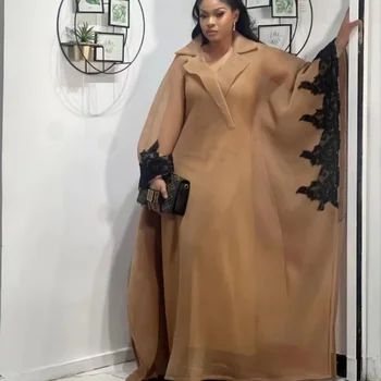 2024 Elegant African Party Evening Dresses for Women African 3/4 Sleeve Plus Size Long Maxi Dress Gowns Dashiki Africa Clothing