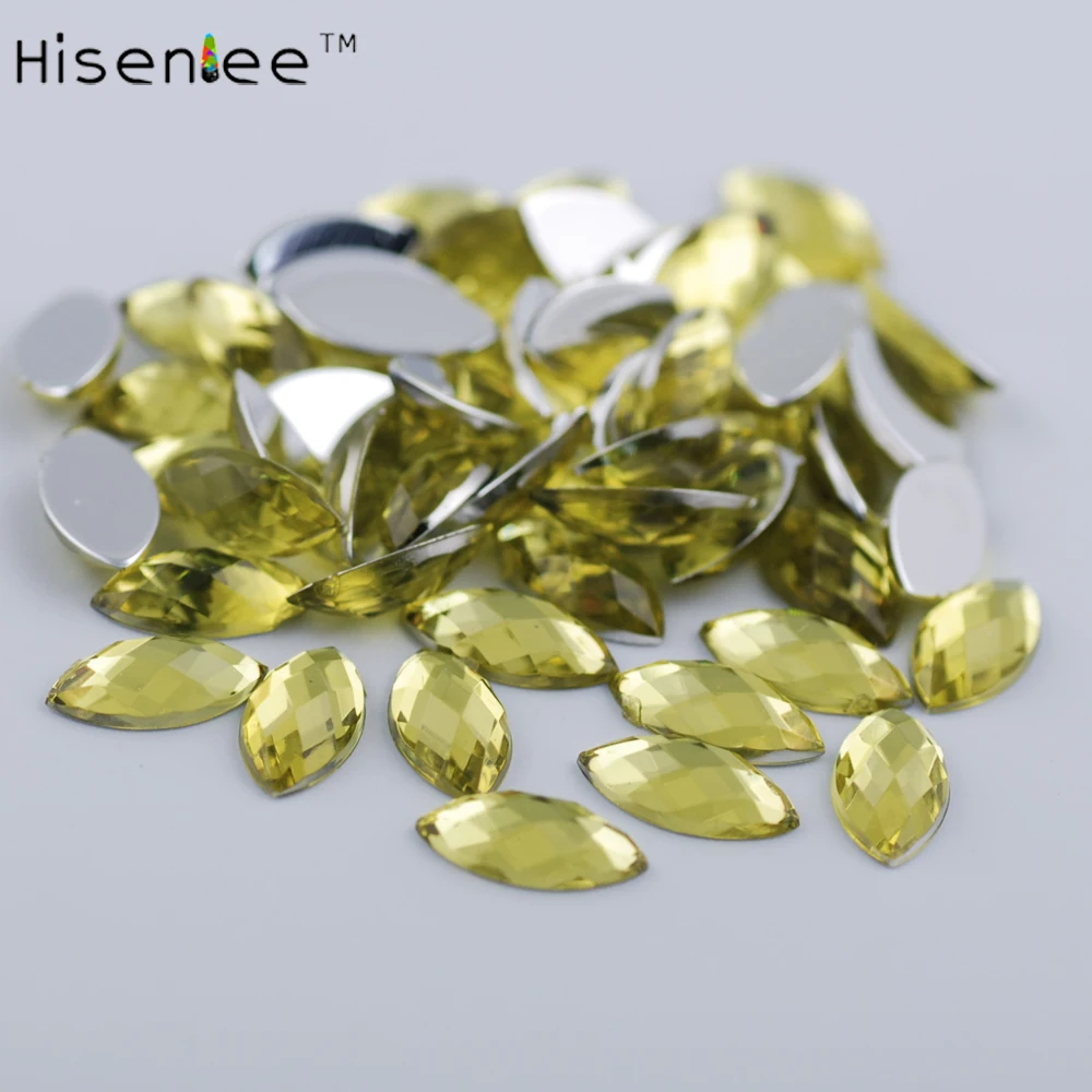 Hisenlee 4x8mm 100pc New Nail Glitter Colorful Horse Eyes Design Stone Crystal Nail Make Up Decoration Wheel Nail Art Slices DIY 2