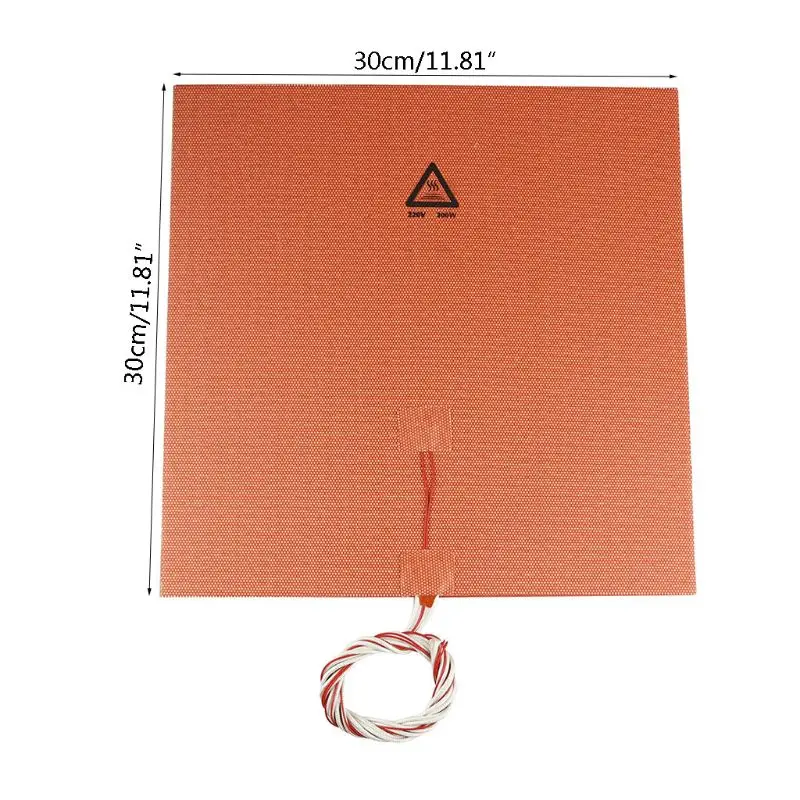 3D 프린터 가열 침대용 300x300mm 220V 750W 실리콘 고무 가열 패드
