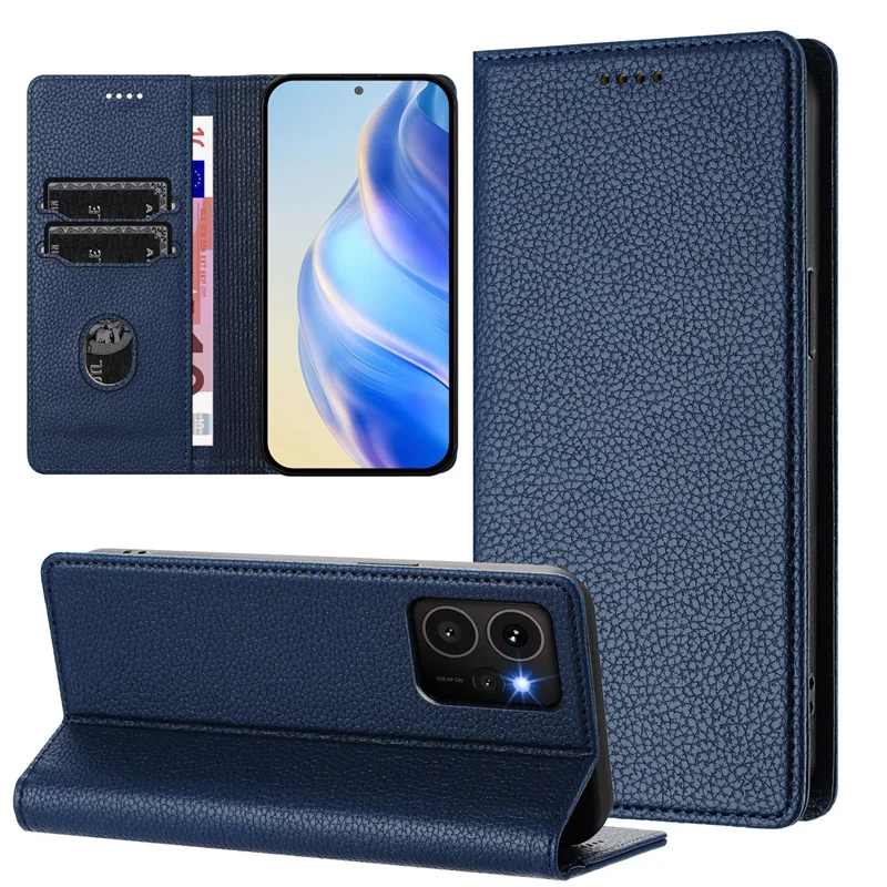 Magnetic Leather Wallet Flip Case - Premium Retro Cover
