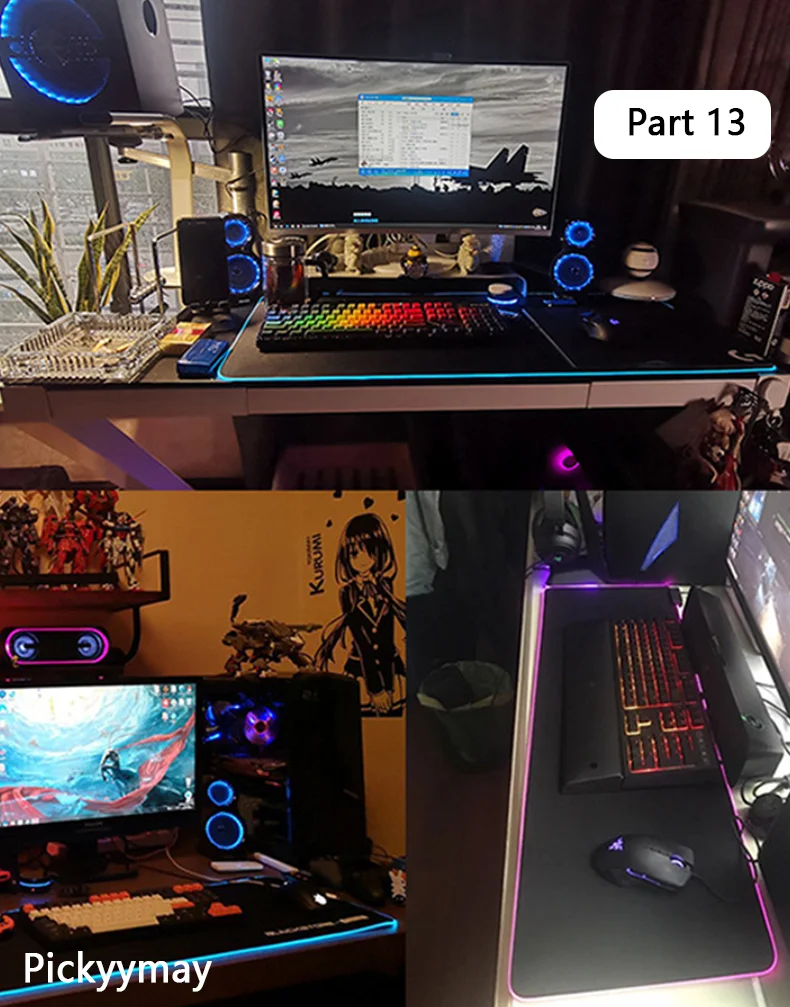 grande rgb mouse pad grande led tapete