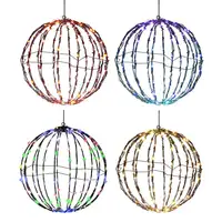 Outdoor Globe Lights Garden Lighted Spheres Christmas Decoration Glow Ball LED Lighting Frame Ball Lights For Porch Patio Decor 1