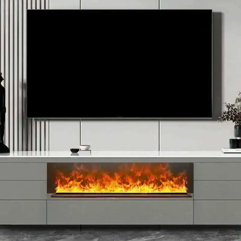 Nordic ฝังเตาผิง Fire เลียนแบบสําหรับห้องนั่งเล่น 3D Atomizing เตาผิงหรูหราตกแต่งเตาผิงไฟฟ้า 1