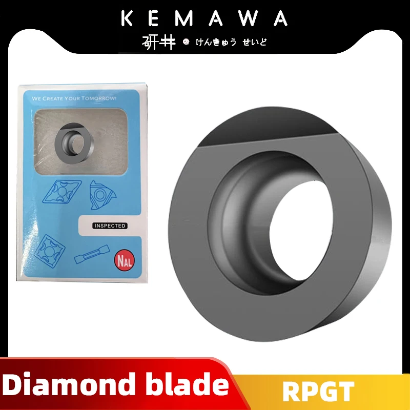Kemawa Rpgt1003-R5 Muslimah Diamond Insert Rpgt1204Mo-R6 Pcd In Lega Di Alluminio End Mill Tool Cnc Carburo Cbn Tornio Tornio