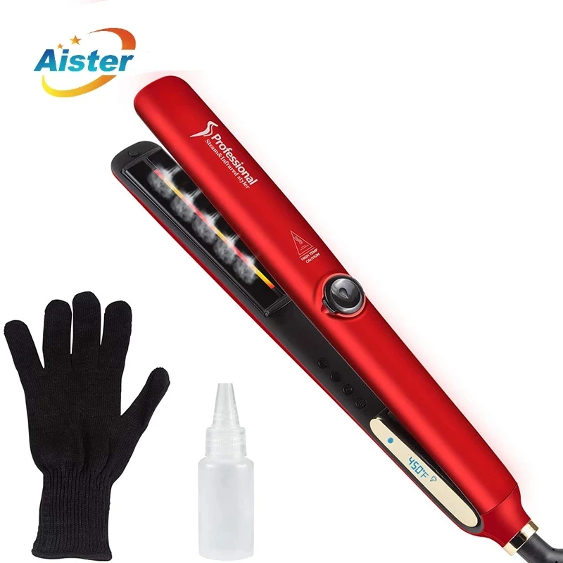 選べる楽譜プレゼント 液晶ナノセラミック釉薬フラット鉄プロフェッショナル電気毛コーム高速自動スプレースチームストレートヘアアイロン蒸気 スーパー Beauty Health Hair Care Styling Patnacomputers Com