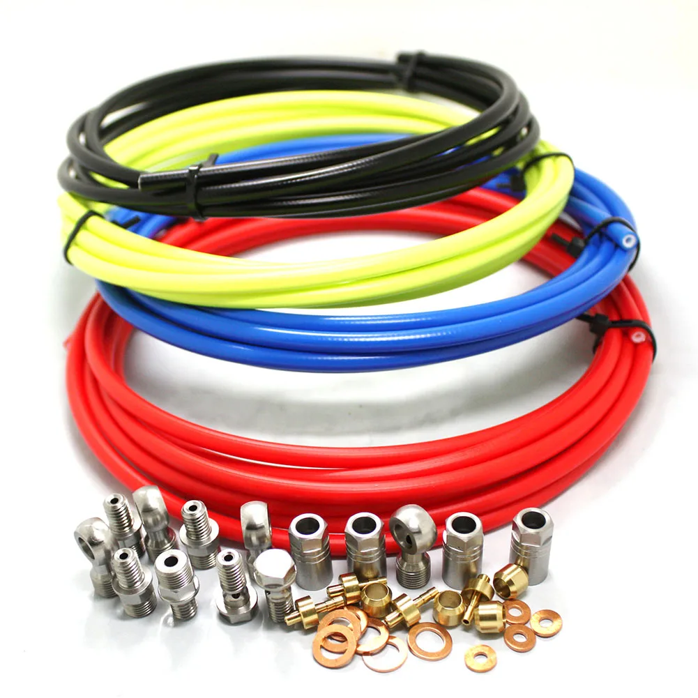 Hoffen Tech Disc Brems Schlauch Fahrrad Bike Bremshebel Connector Kit Für Front Hinteren Bremssättel Linie Schlauch Länge 2,5 m – Detail 1