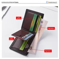 Portefeuille en cuir multi-fentes pour cartes pour hommes, nouveau Style, tissé à la main, mode Simple, porte-monnaie Ultra fin 4