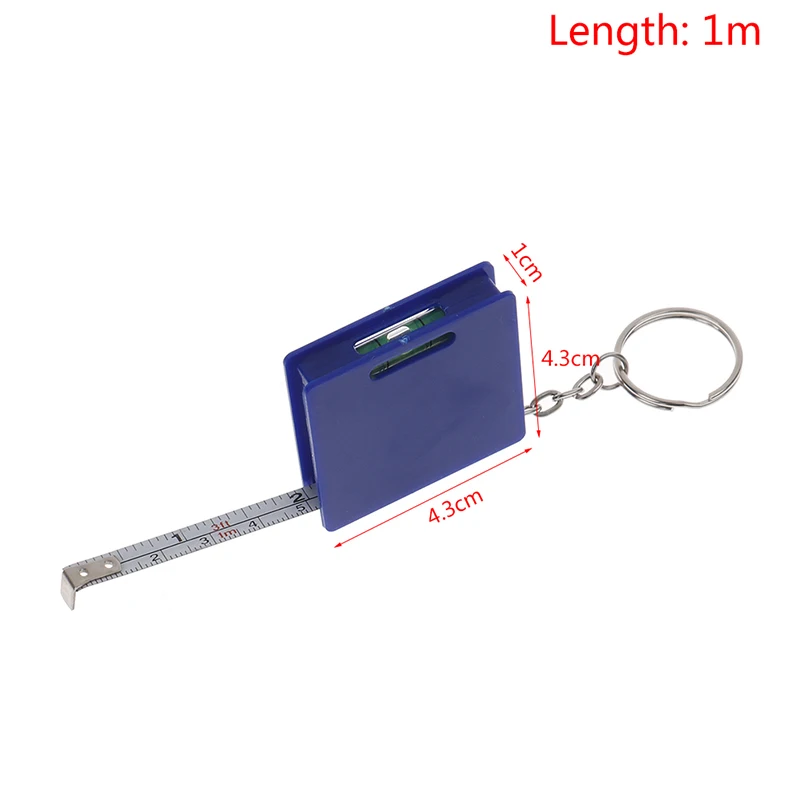 1pc Mini Retractable Tape Measure Keychain Tool With Automatic